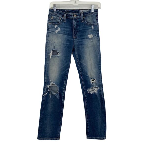 AG Adriana Goldschmied The Isabella High Rise Straight Leg Crop Jeans Size 26 - Picture 1 of 9